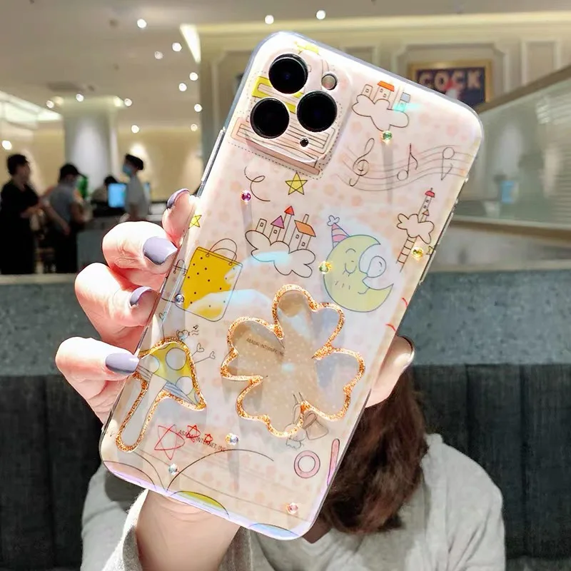 Luxury Cartoons Epoxy Be Applicable Case For Iphone 14 Pro Max 13 12 11 12pro X XS Lens Package Lovely Phone Cover