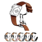 Ремешок из натуральной кожи для apple watch band 42 мм 38 мм 44 мм 40 мм, браслет с пряжкой для iwatch series 6SE5432