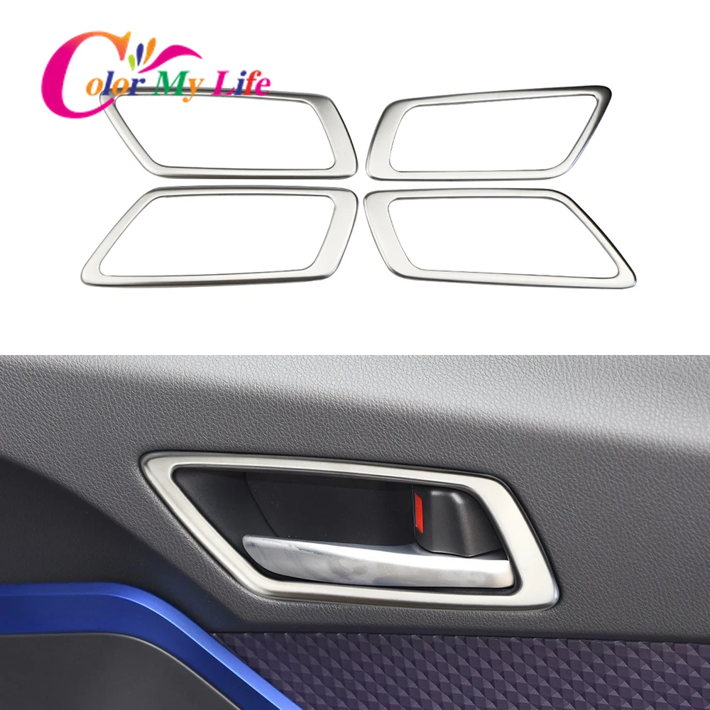 Внутренняя крышка дверной ручки автомобиля из нержавеющей стали Color My Life 4 шт.