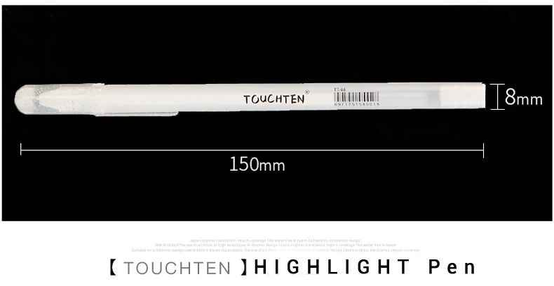 1Pcs White Transparent Paint Marker Pen 0.8mm Highlight Liner Sketch Marker for Writing Drawing Painting School Office Supplies