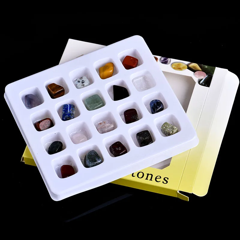 

20-in-1 combination suit Natural rock Crystal mineral jewelry Home home decoration Study room decoration Collection DIY gift