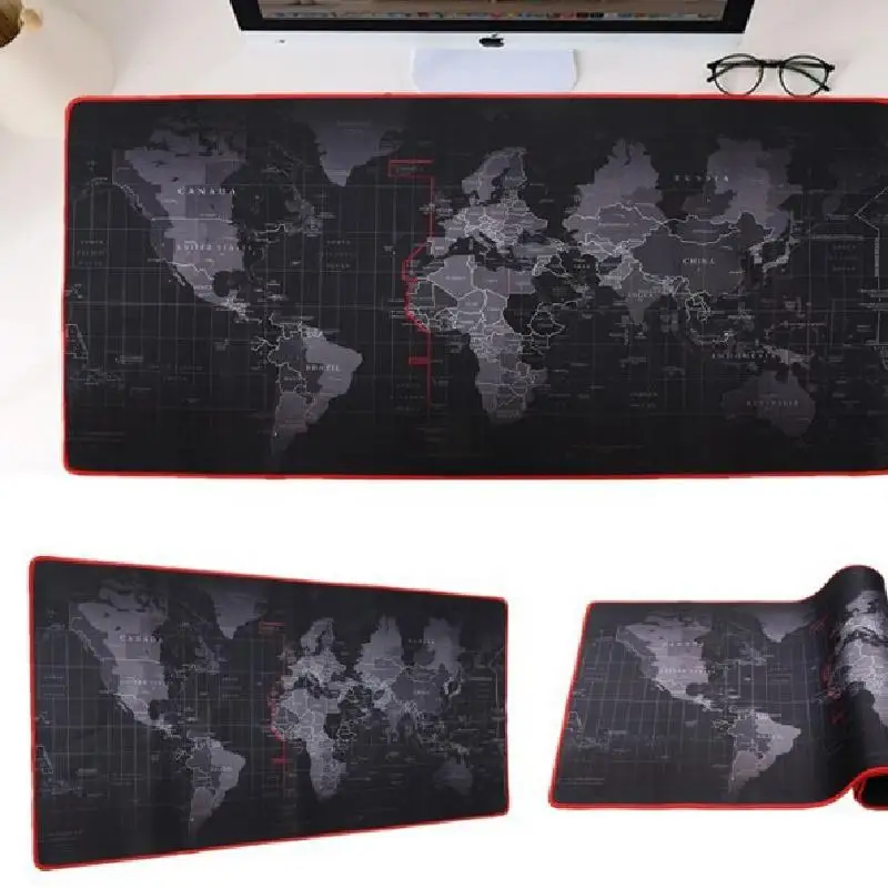 

Big Black Thickened Mouse Pad Gaming Pad Computer Keyboard Mat Table Mat Antislip Soft Print Desk Mat For Notebook Laptop Office