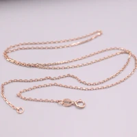 fine pure au 750 18kt rose gold chain 1 2mmw women o link necklace 20inch 2 7 3g