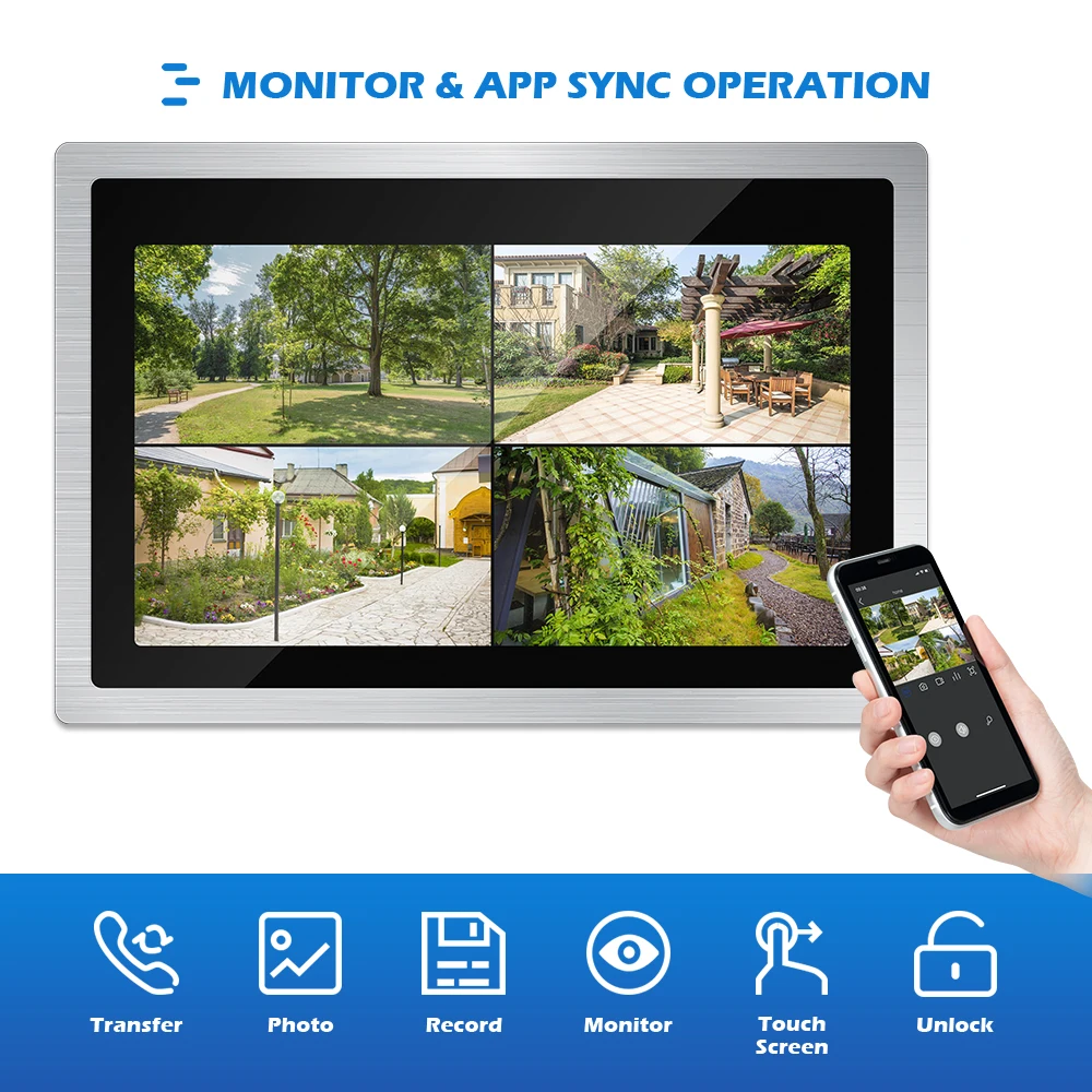 WIFI видиодомофон 10 дюймов беспроводной монитор видеодомофона для дома цифровой