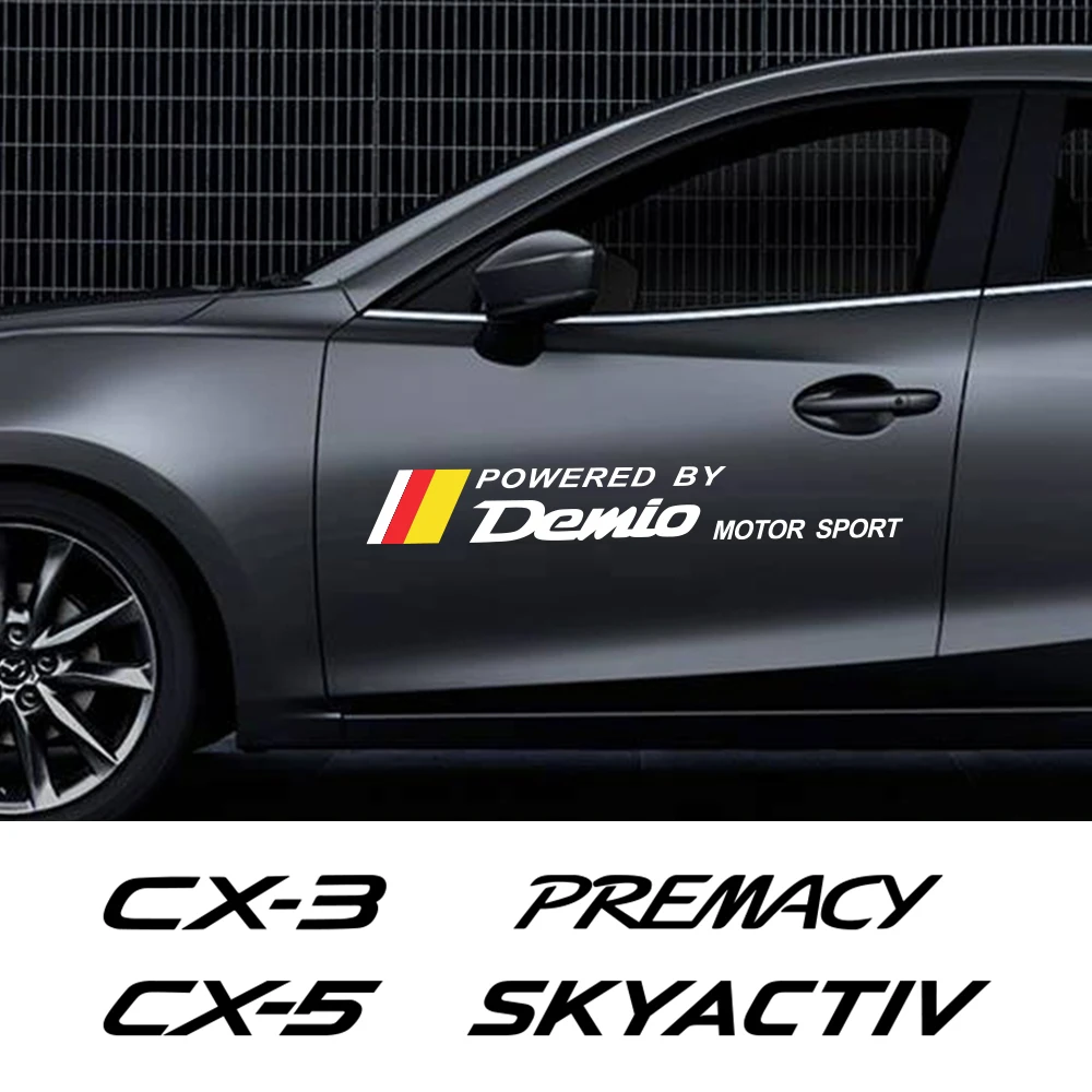 Автомобильные наклейки на двери, боковые ПВХ наклейки, автомобильные Внешние аксессуары для Mazda Demio 2 Biante Premacy skyразумная фотосессия, фотоаксессуары