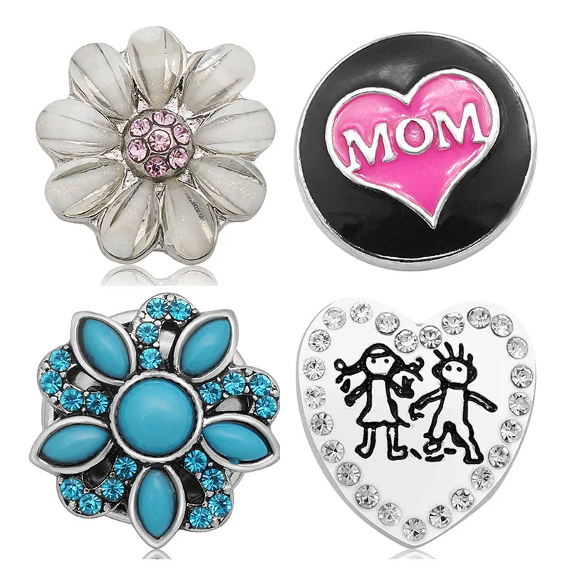 Цветы Стразы мам и детей семейные наряды Божья коровка 18 мм очаровательной