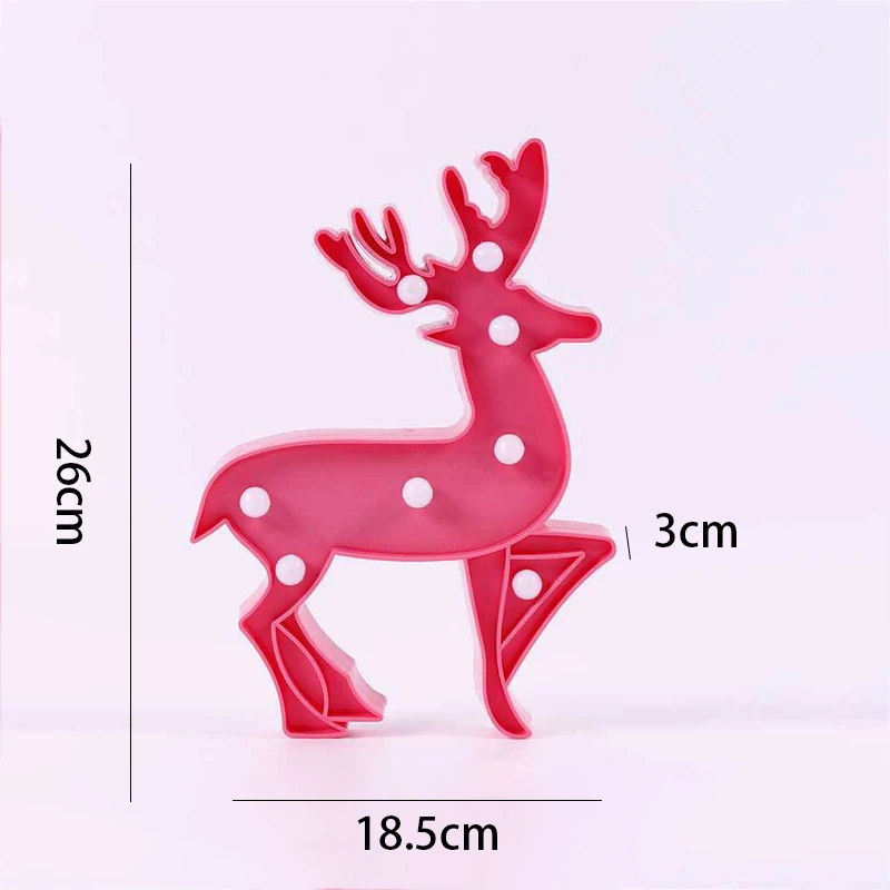 Прекрасный 3D светодиодный ночник рождественское украшение лось олень шатер