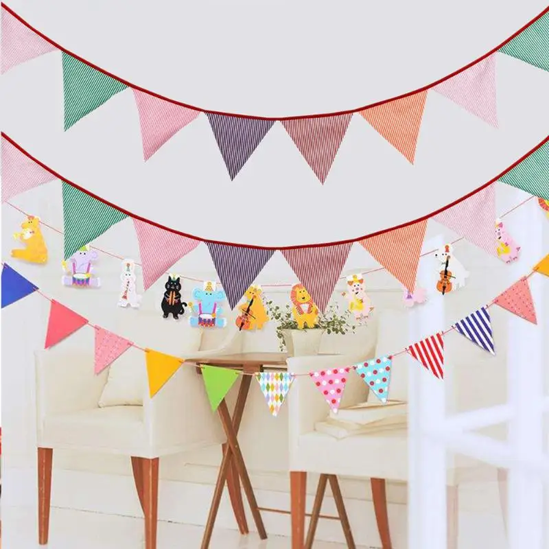 Печатная ткань украшения флаг баннер вымпел для свадьбы День рождения Dec|Флажки