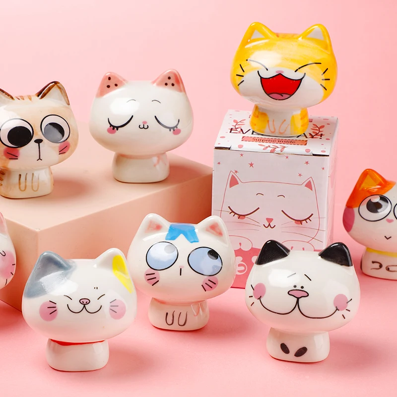 Декор для подростков фарфоровые кошачьи украшения эстетичный домашний декор