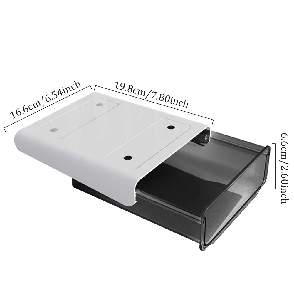 

Self-Adhesive Under Desk Drawer Under Table Hidden Storage Box Makeup Self Stick Hang Plastic Organizer Pencil Tray Pen Holder