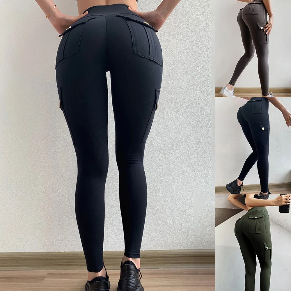 

Ogilvy Mather Sexy Push Up Leggings Women Pockets High Waist gothic Leggings Breathable Polyester punk Legging fitness legging