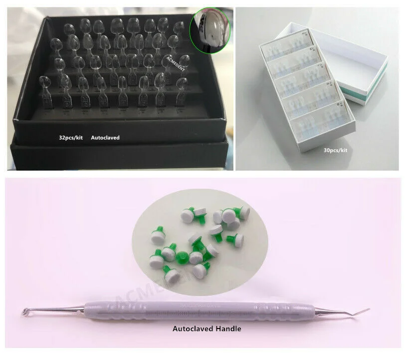 

Dental Porcelain Teeth Veneers Mould Composite Veneer Spatula Foam Pad Handle