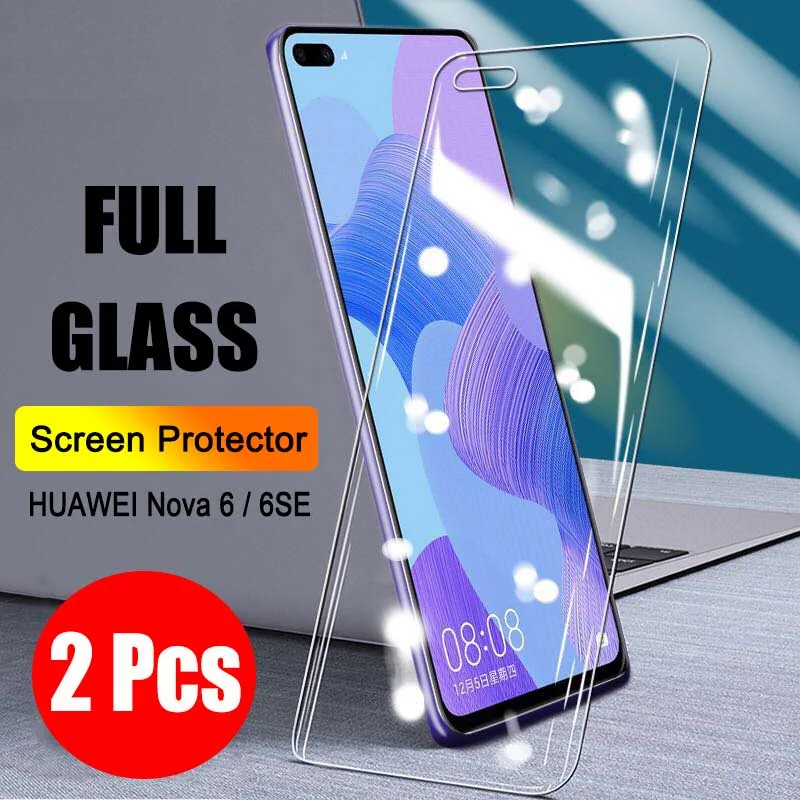 

Закаленное стекло для HUAWEI Nova 6 SE 5T 4, 2 шт., защита экрана 9H, анти Blu-ray, закаленное стекло для HUAWEI Nova 6, 6 SE, зеркальное стекло