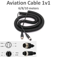 6810m aviation cable for car camera car dvr video cable car frontback camera cctv monitor subwoofer rearview camera