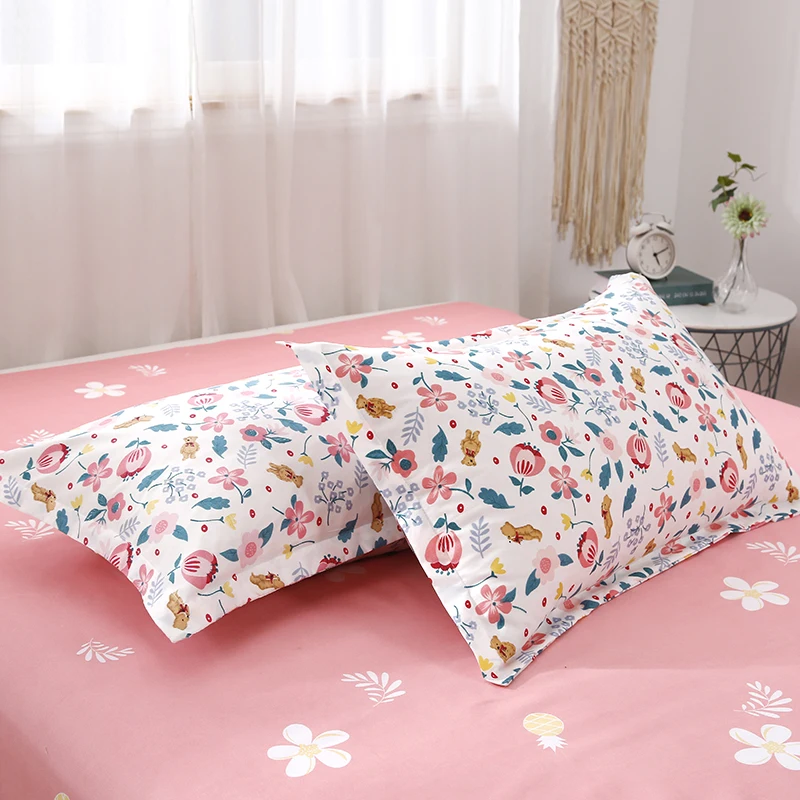 Горячий дизайн Постельное белье растения и цветы пододеяльник милый розовый без