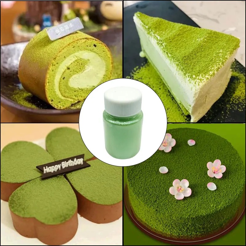 Съедобный светильник зеленый порошок 15 г мусс торт помадка макарон шоколадное