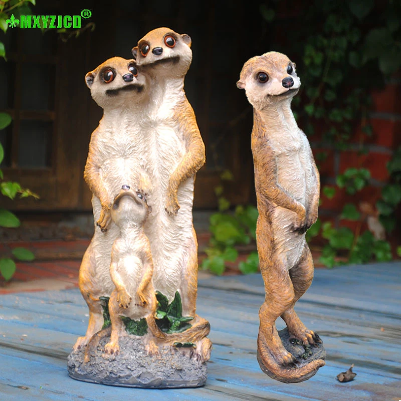 Садовые украшения из смолы Mongoose скульптура для животных украшение дома