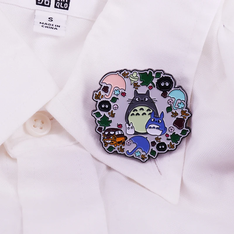 Брошь в виде лесного венка Тоторо кавайная японская Коллекция аниме | Украшения и
