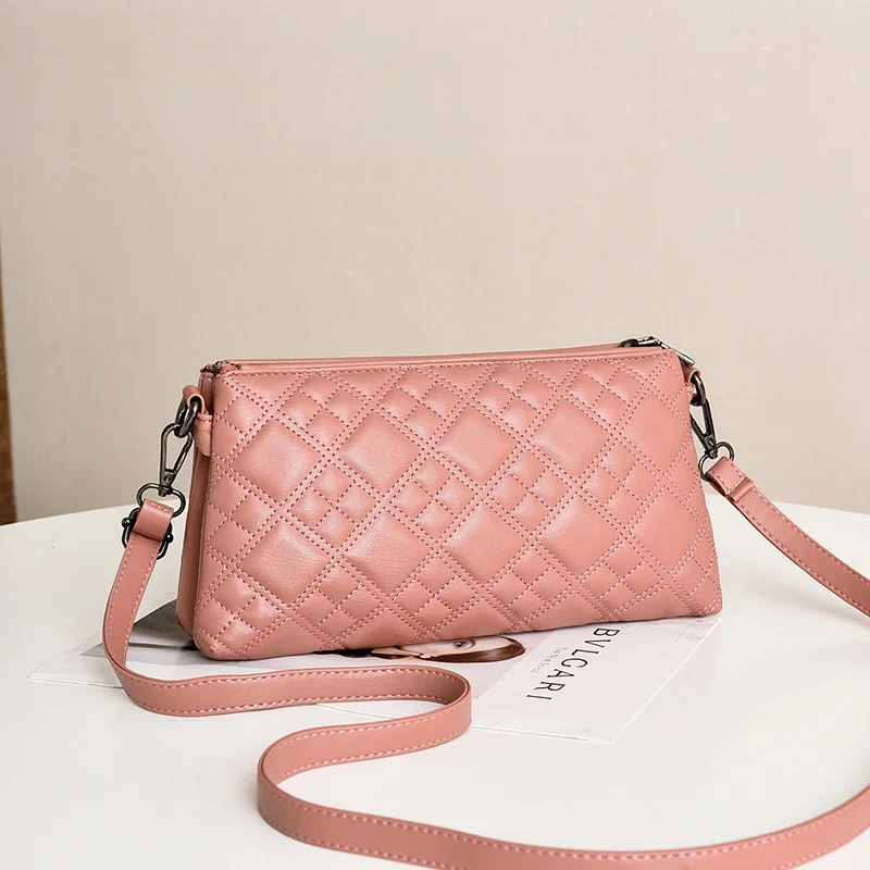 Style 3 Pink SMOOZA, Высококачественная Женская сумочка, роскошная сумка-мессенджер, мягкая сумка из искусственной кожи на плечо, модные женские сумки через плечо, женские сумки - Цвет: Style 3 Pink