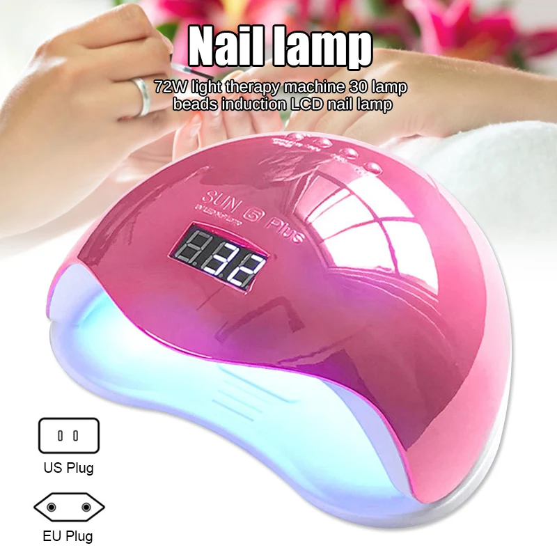 

Nail Dryer UV LED Lamp Light Gel Polish Nail Art Curing Manicure Machine 72W Digital Display Sensing Nail Lamp 30 LEDs