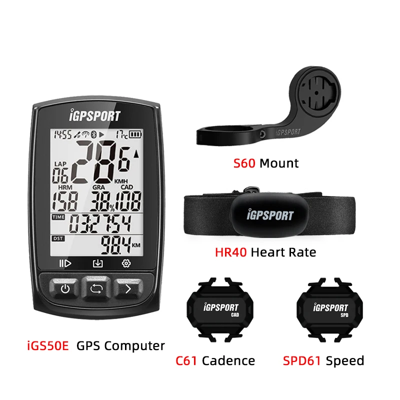

iGPSPORT IGS50E GPS Cycling Computer Wireless IPX7 Waterproof Bicycle Digital Stopwatch Speedometer ANT+ Bluetooth 4.0 Odometer