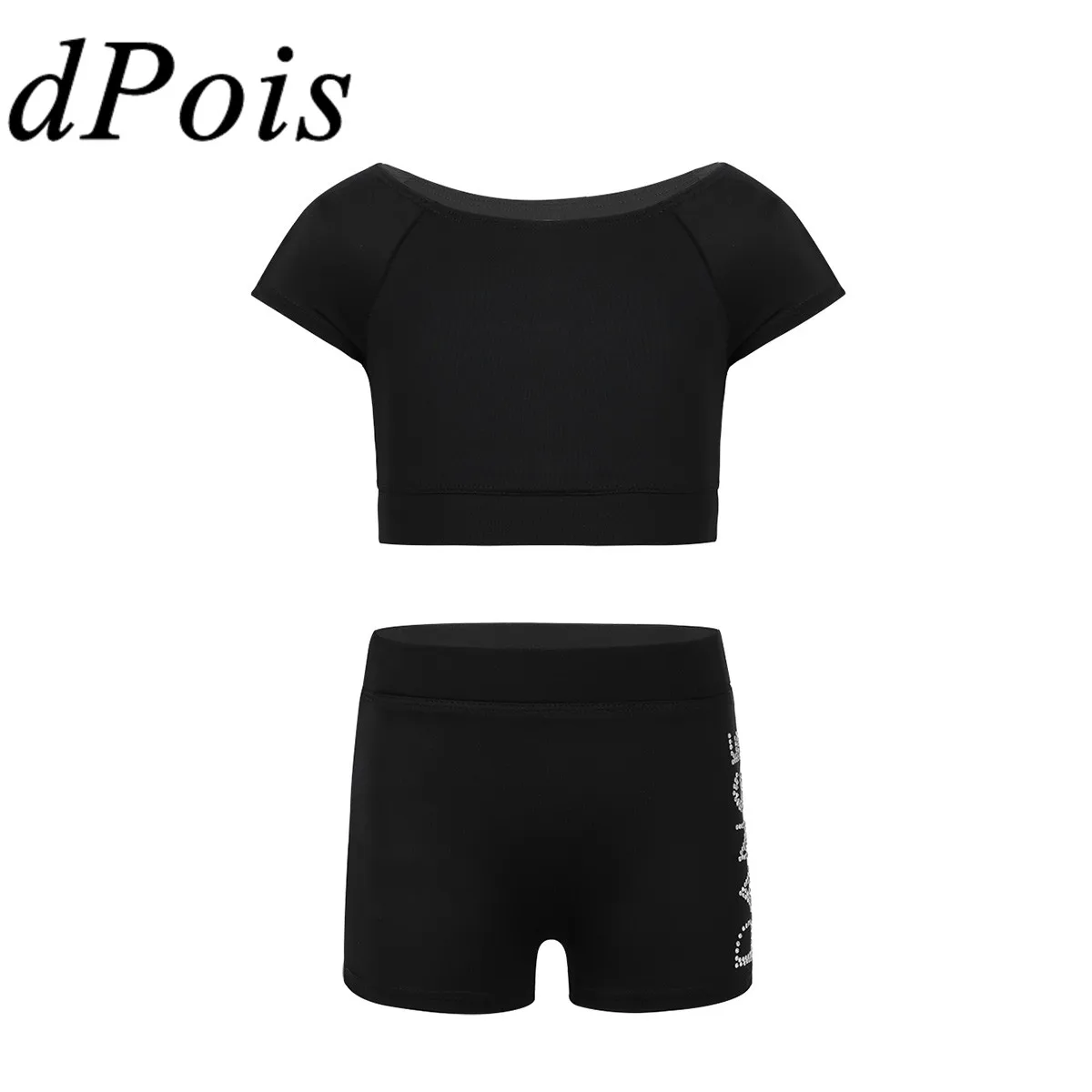 Детский гимнастический купальник для девочек танкини топы на бретельках и штаны