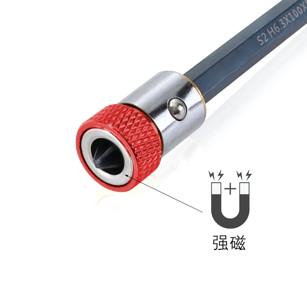 

1/4-inch Aluminum Alloy Screwdriver Ring Strong Magnetizer Electric Screwdriver Drill Accessories Screw Picking Tool