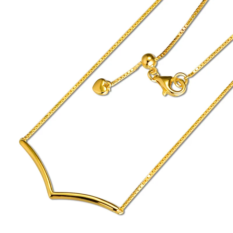 

Shining Wish Collier Necklace Fashion Golden Shine Chain Necklaces for Women 2019 Statement Necklaces Adjustable Choker Necklace