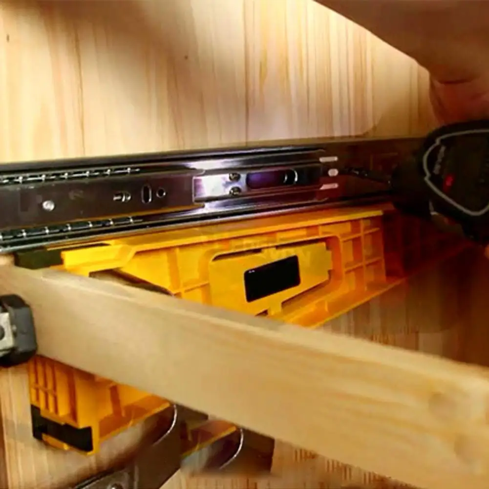 

2pcs Auxiliary Positioning Holder Drawer Slide Jig Engineering Plastics Fast Installation of Locator Mounting Hardware Accessory