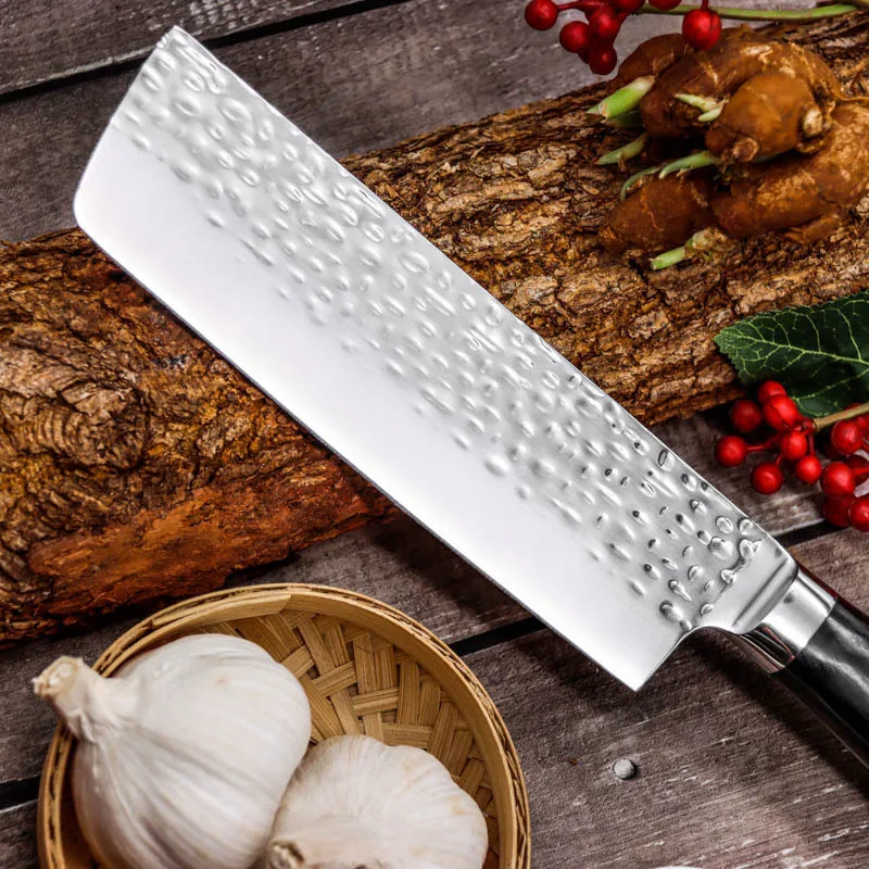 Handmade Kitchen Knife Meat Cleaver Japanese Chef's Cooking 5Cr15Mov Stainless Steel Household Slicing Knives Accessories | Дом и сад