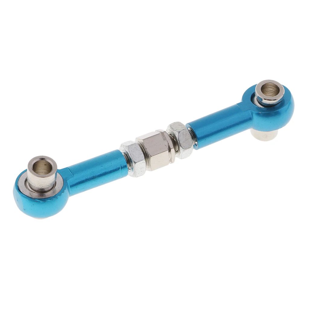 

2 Pairs RC Car Metal Steering Pull Rod Front Rear Linkages for HSP 94123 94103 , On-road Car Parts