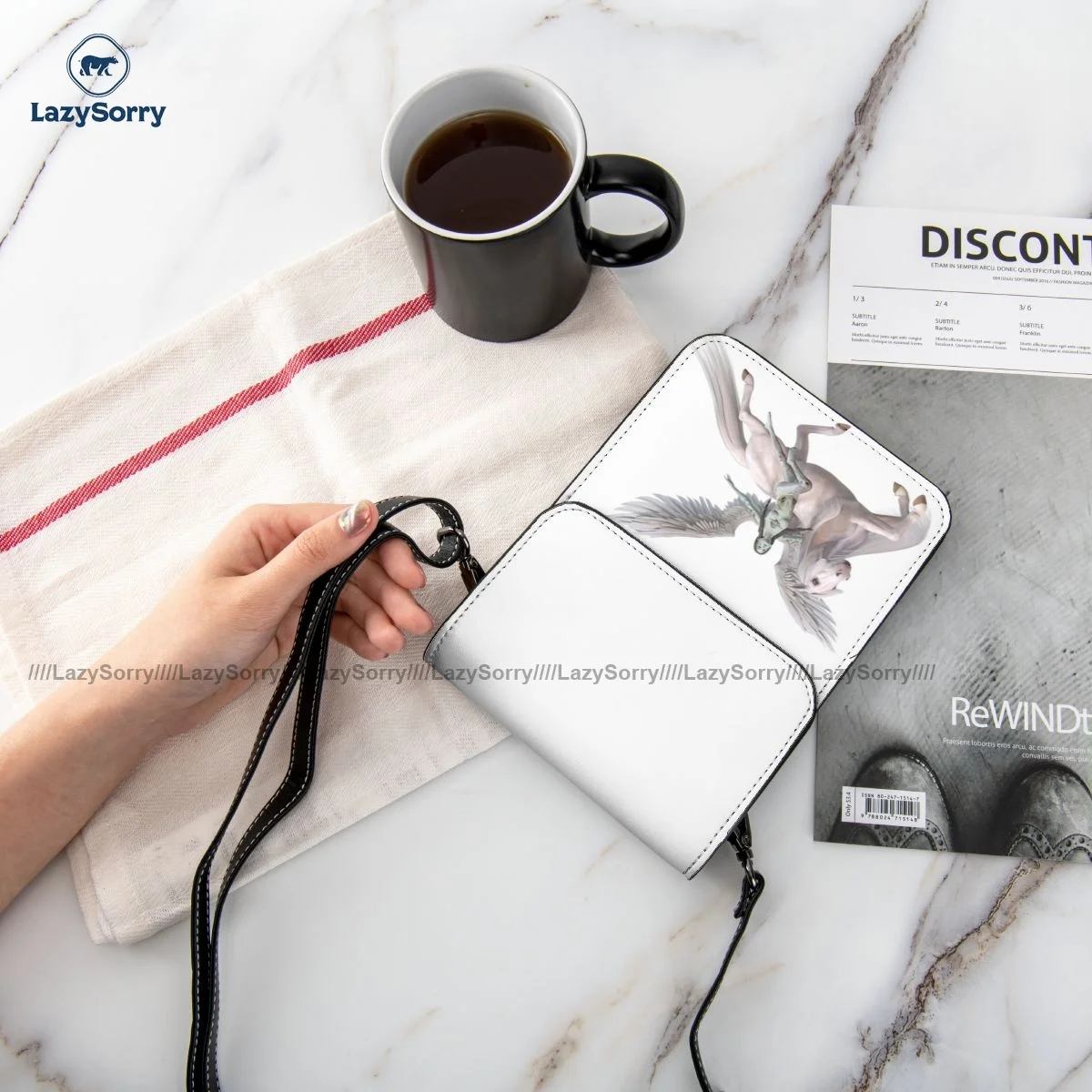 

Mythology Shoulder Bag Outdoor Student Mobile Phone Bag Fashion Vintage Leather Bags