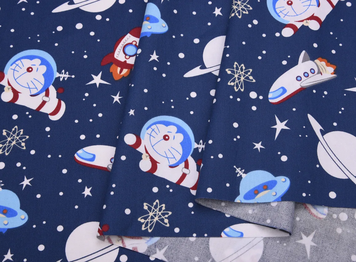 Lovely Doraemon/Airplane/Dots Printing Twill Cotton Patchwork Cloth Material For Home Decoration Children Baby Bedding Fabric | Дом и сад