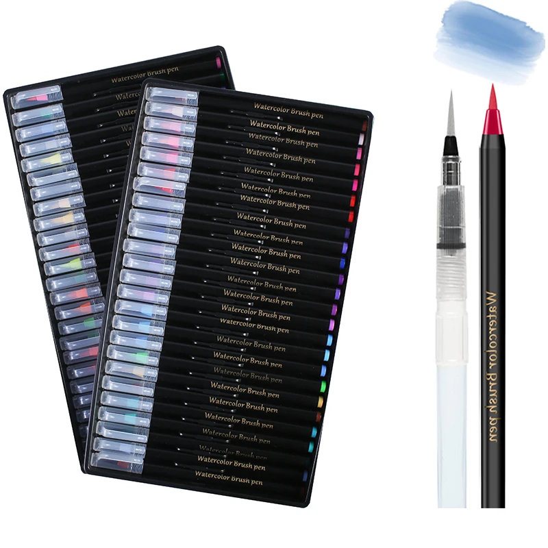 72 цвета чернильный эффект художественный маркер с гибким наконечником для
