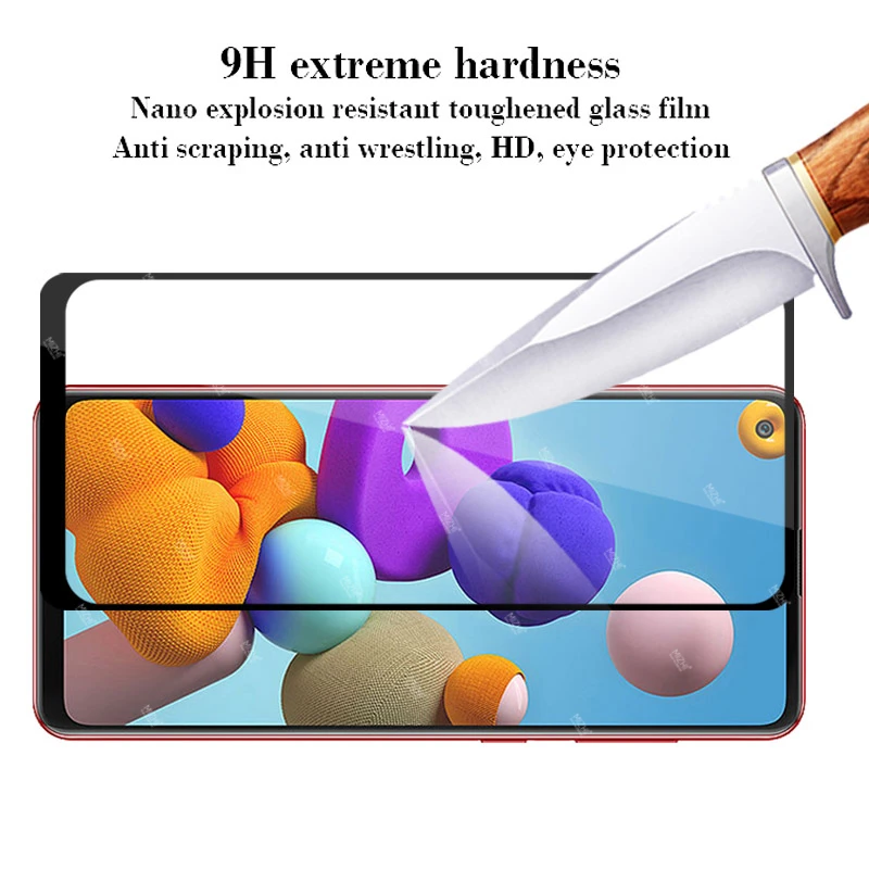 2 шт. Защитное стекло для Samsung A21 A21s Защитная пленка экрана Galaxy A 21 S s A215f A217f Sansung