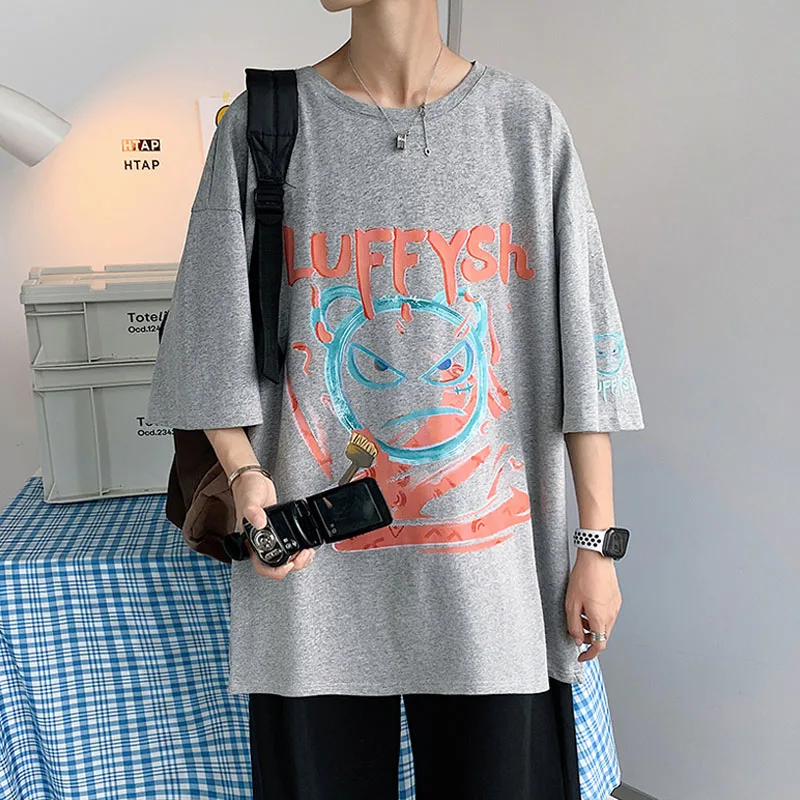 

SZMXSS Men Fashion Oversized Tshirts Streetwear Hip Hop Fun Print Punk Rock Gothic Tees Shirts Harajuku Casual Short Sleeve Tops