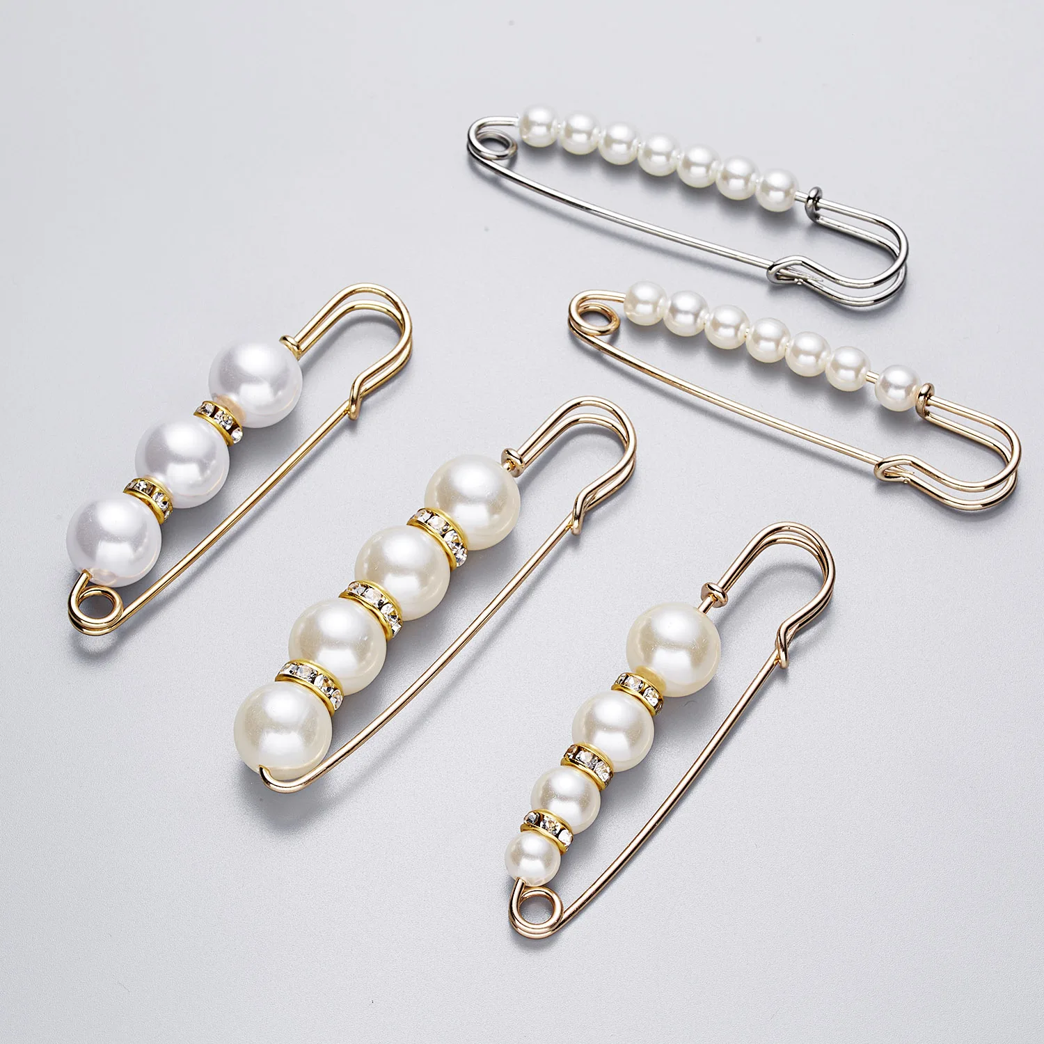 

Fixed Anti Slip Pin Korean Simple Pearl Brooch Women Charm Cardigan Dress Wearing Accessories Enamel Jewelry Gift