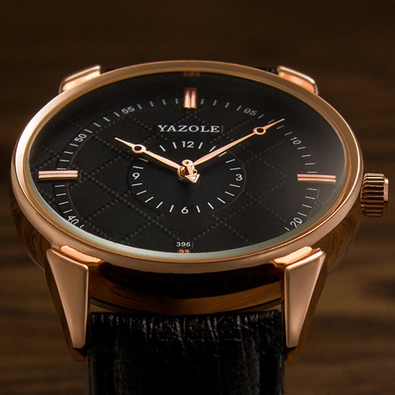 

2019YAZOLE Mens Watch Top Brand Luxury erkek kol saati Watch Men Watch Waterproof Leather Roman Men's Watch Male Clock