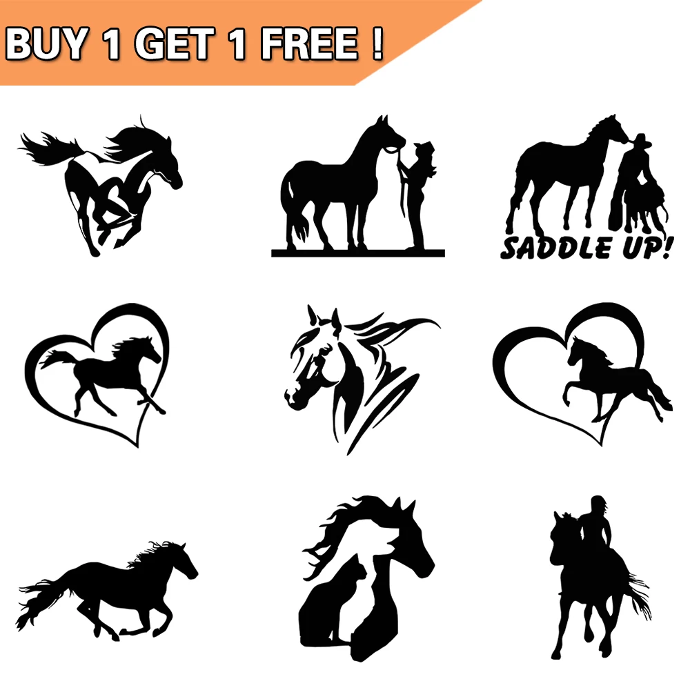 Купите 1 и получите бесплатно! Ковбойская Автомобильная наклейка Horse Life наклейки