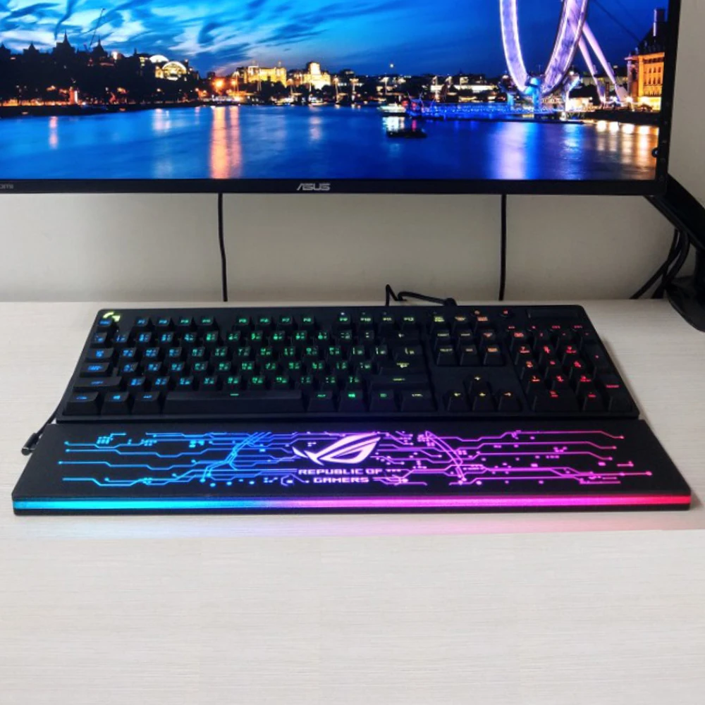 RGB Keyboard Tray Hand Wrist Rest Pad For K95 Platinum K70 Micro USB 5V Colorful Image Customized Acrylic Palm Pads | Компьютеры и