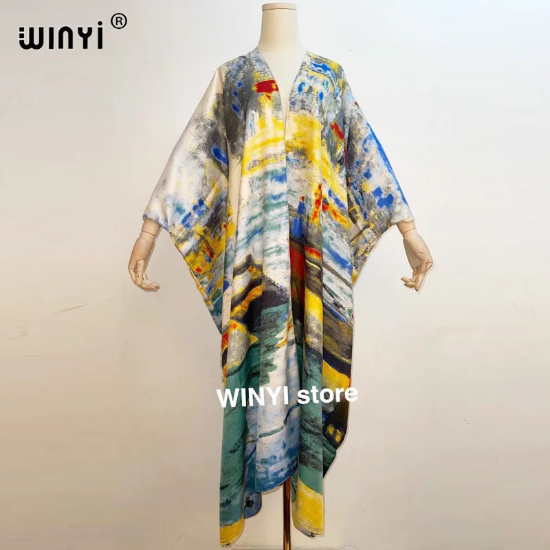 Женский кардиган Среднего Востока Sunmer Свободное длинное платье с вышивкой