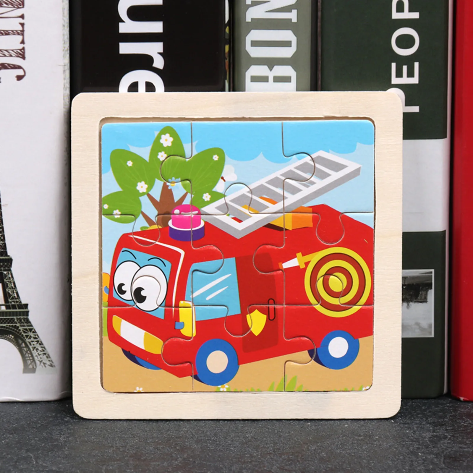 

Mini Size Wood Puzzles Children Vehicle Puzzles Wooden Toys Learning Education Environmental Assemble Toy Educational Games