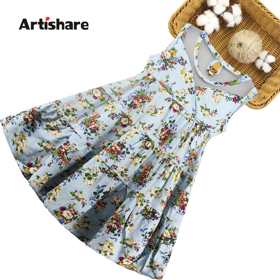 Summer Dresses For Girls 2020 Floral Beach Dress Sleeveless Party Vestidos Bohemian Clothes | Детская одежда и обувь