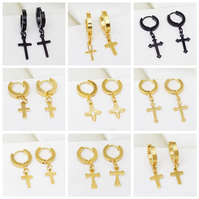 

Cross Geometry Design Earrings for Women and Girls Stainless Steel Fashion Jewelry Earings Wholesale