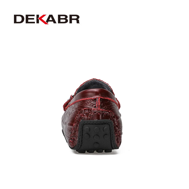 DEKABR Men Loafers Shoes Alligator Style Leather Casual Sneakers Male Fashion Boat Footwear Soft Dress Party For | Обувь