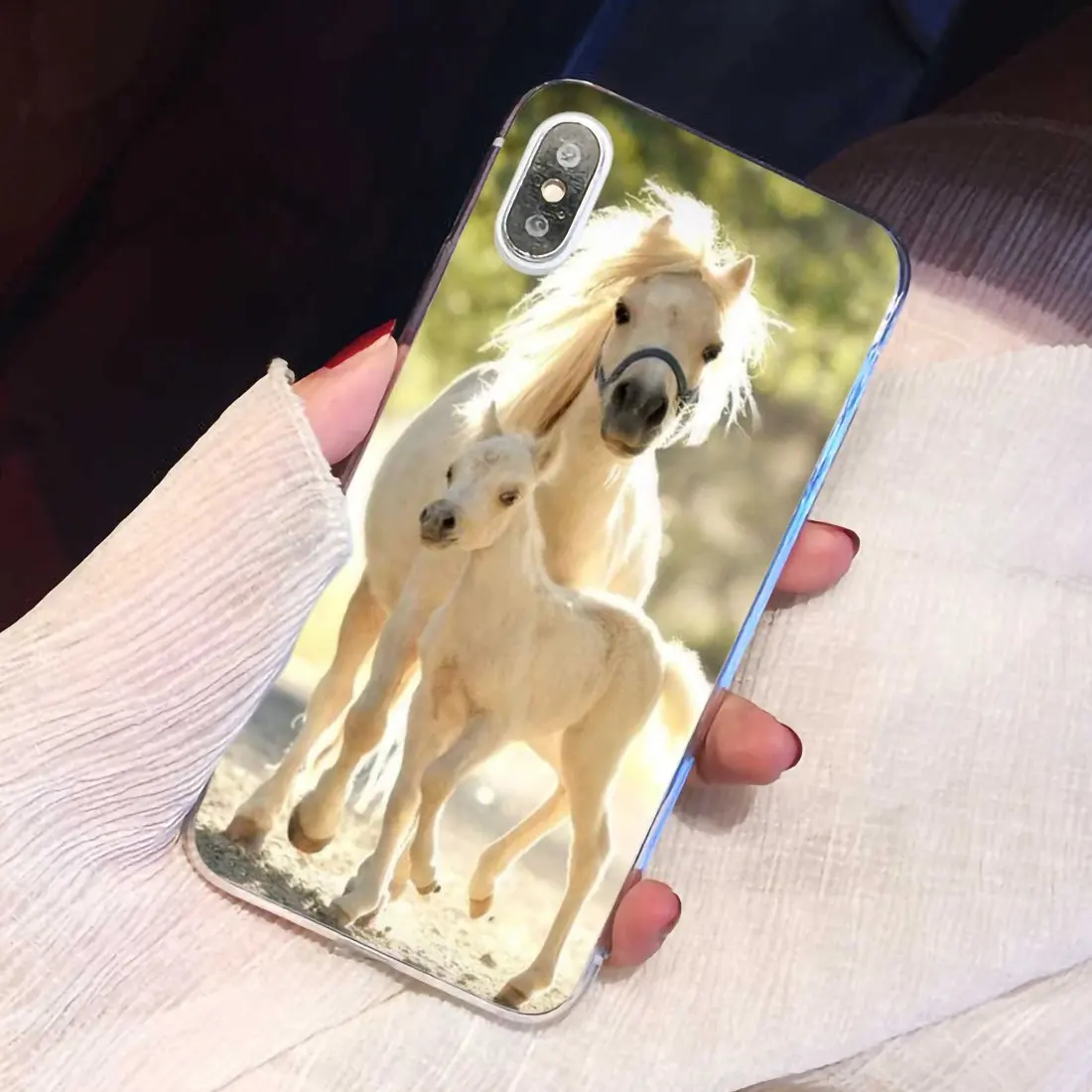 Для Samsung Galaxy J1 J2 J3 J4 J5 J6 J7 J8 Plus Prime 2015 мягкий чехол сумка Лошадь теленок Cremello Native Pony |