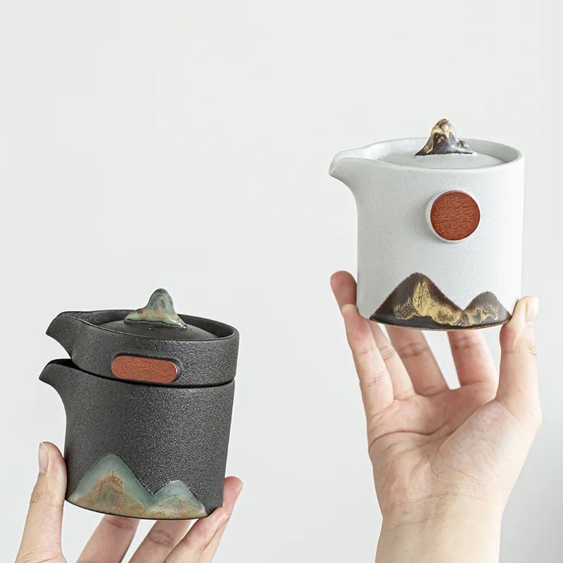 Ceramic Portable Travel Kung Fu Tea Set Small Set Home Office Zen Tea Teapot Gift