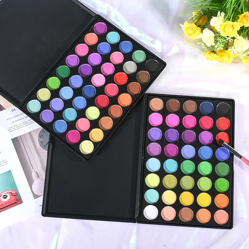

Matte Eyeshadow Palettes, 40 Colors Bright Long Lasting Blendable Eye Shadows Waterproof Cosmetics High Pigment Powder Palettes