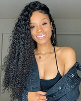 28 30 inch kinky curly lace front wig human hair wigs for black women deep wave 13x4 glueless lace front wig prelucked hairline