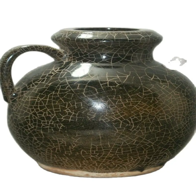 Тонкий старинный фарфор кракле полированного Керамика Фарфор черный награда